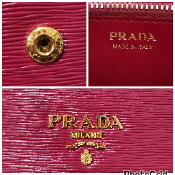 ✨🛍️ Prada Pink Saffiano Leather Wallet with Card Case - Picture 7 of 13
